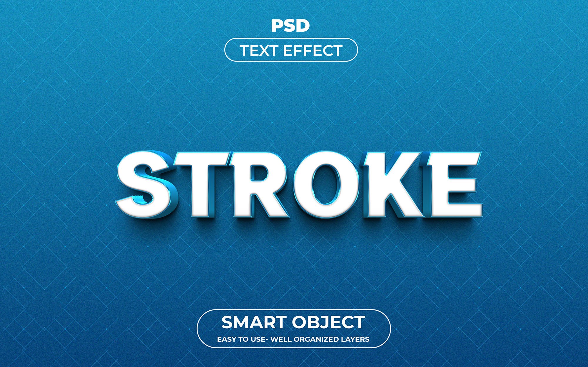 Stroke 3D Editable psd Text Effectcover image.