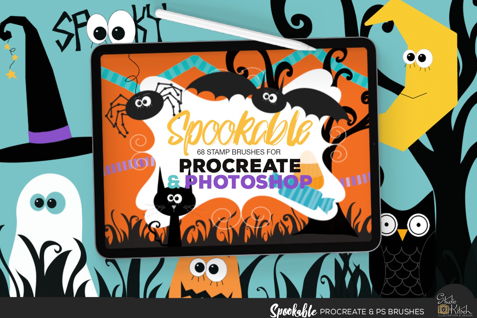 Halloween Procreate & PS Brushescover image.