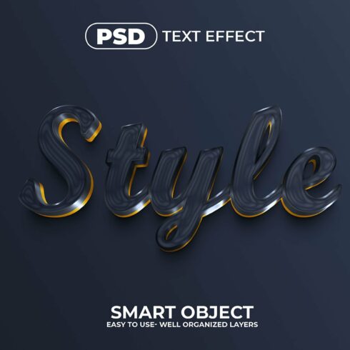 Style 3D Editable psd Text Effectcover image.