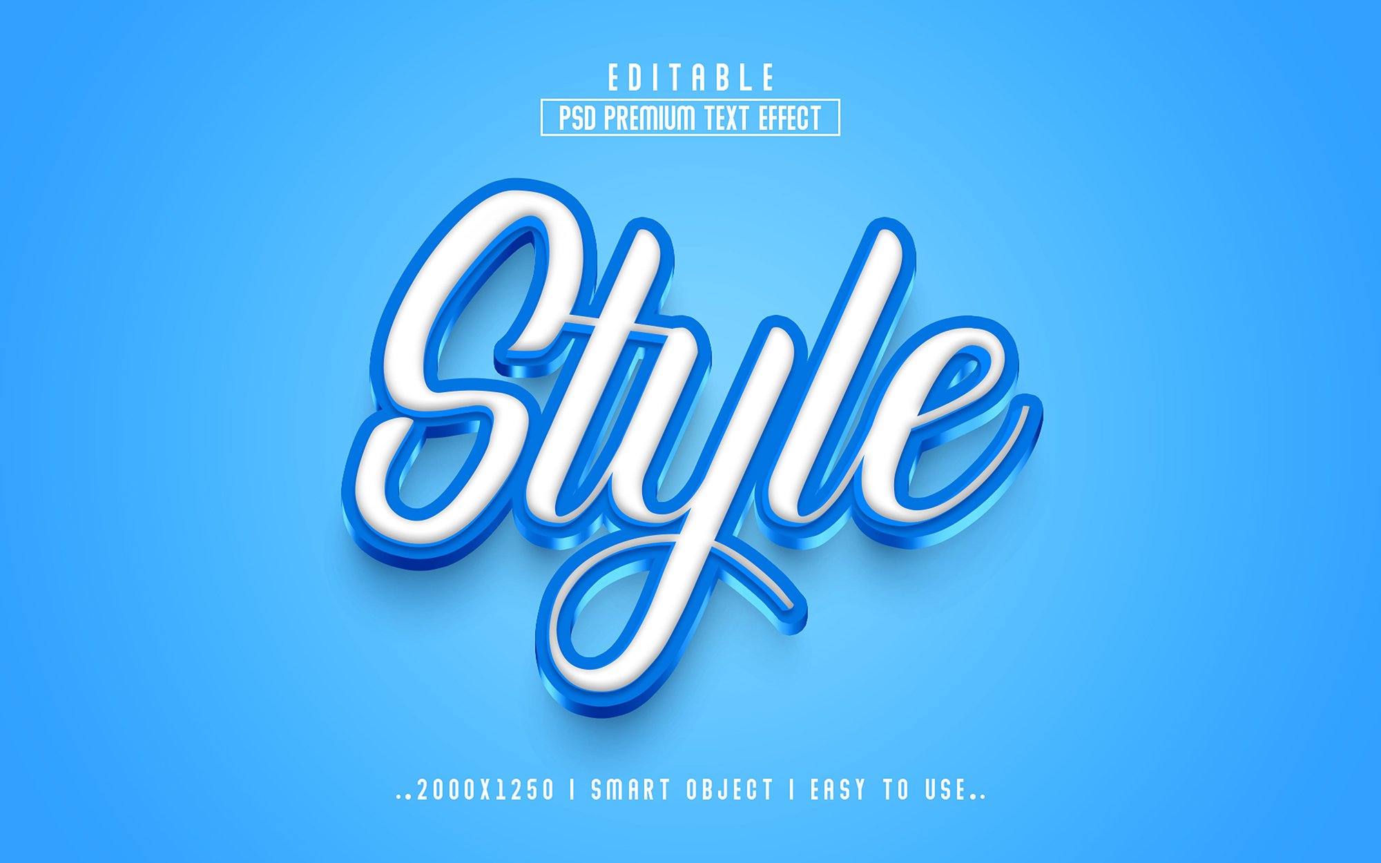 Style 3D Editable psd Text Effectcover image.