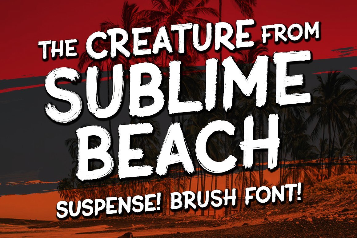 Sublime Beach Halloween Brush Font cover image.