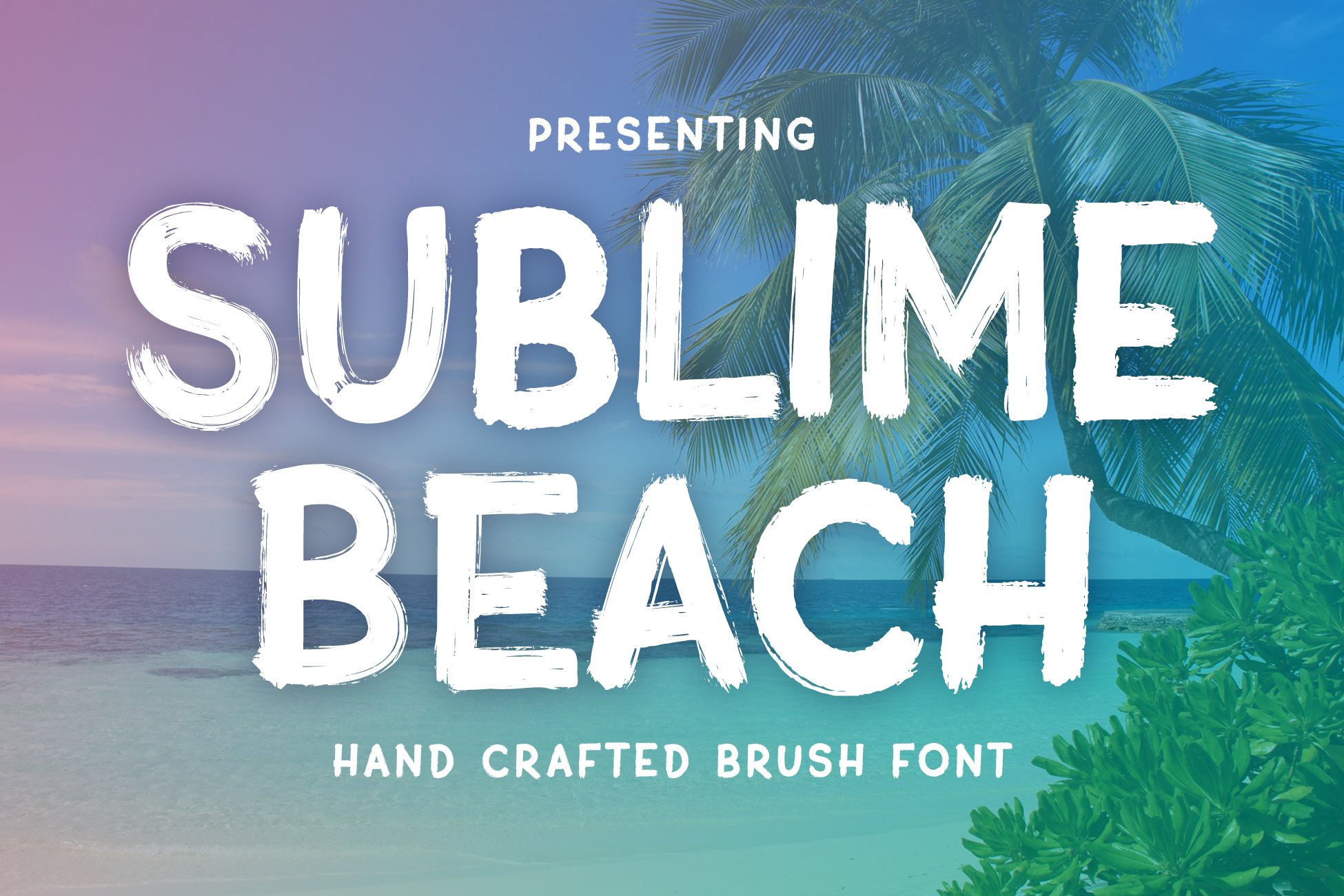 Sublime Beach Halloween Brush Font preview image.