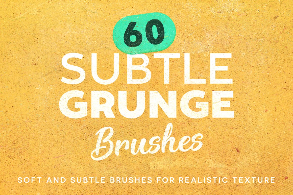 60 Subtle Grunge Brushescover image.