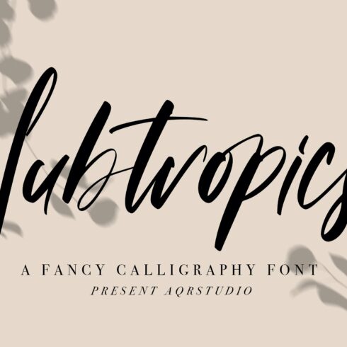 Subtropics - Fancy Calligraphy Font cover image.
