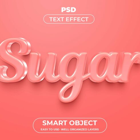 Sugar 3d Editable Text Effect Stylecover image.