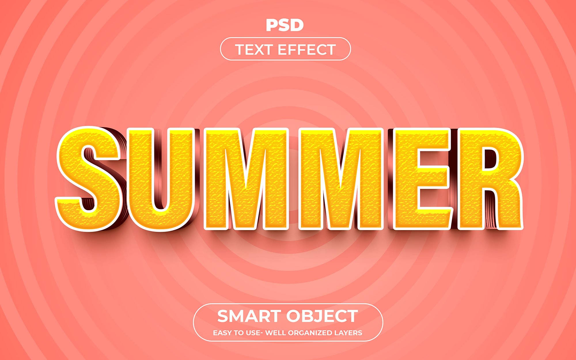 Summer 3D Editable psd Text Effectcover image.