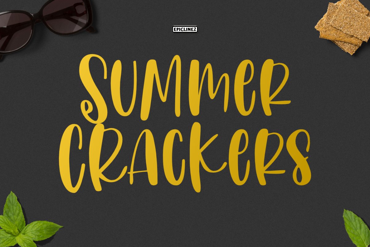Summer Crackers | A Fun Font cover image.