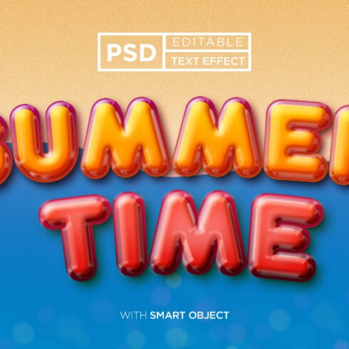 realistic summer text effectcover image.