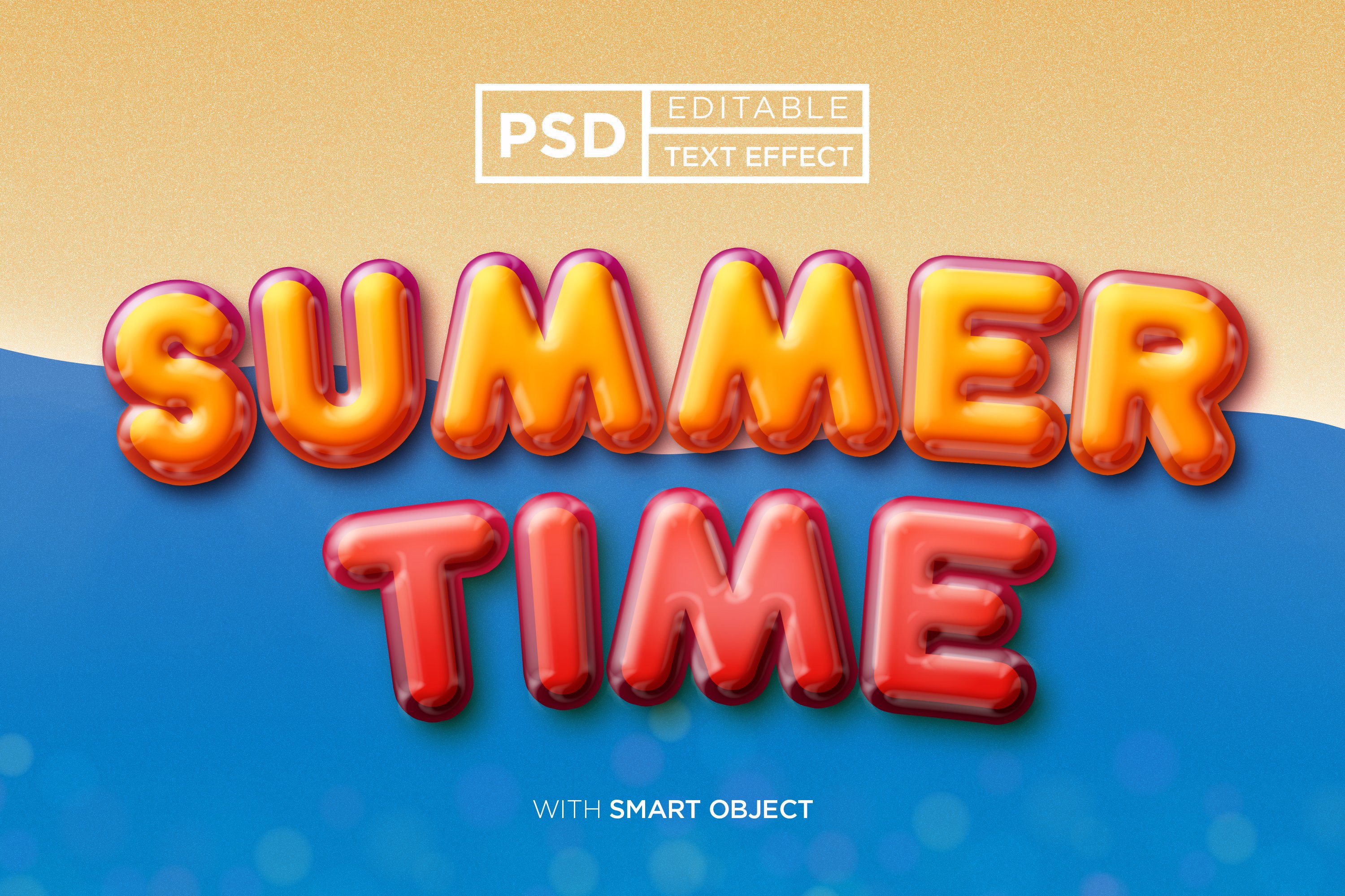 realistic summer text effectcover image.