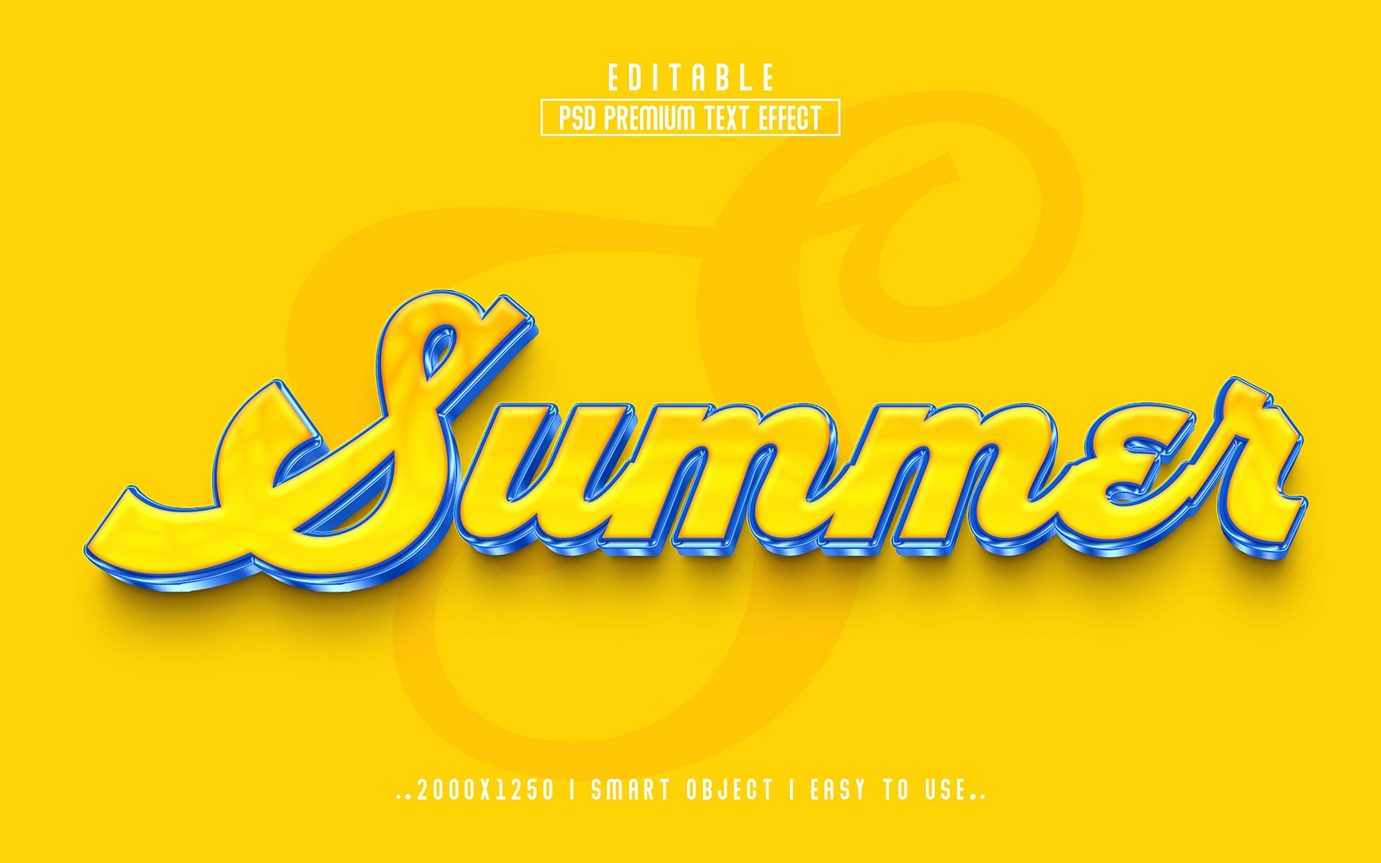 Summer 3D Editable Text Effect stylecover image.