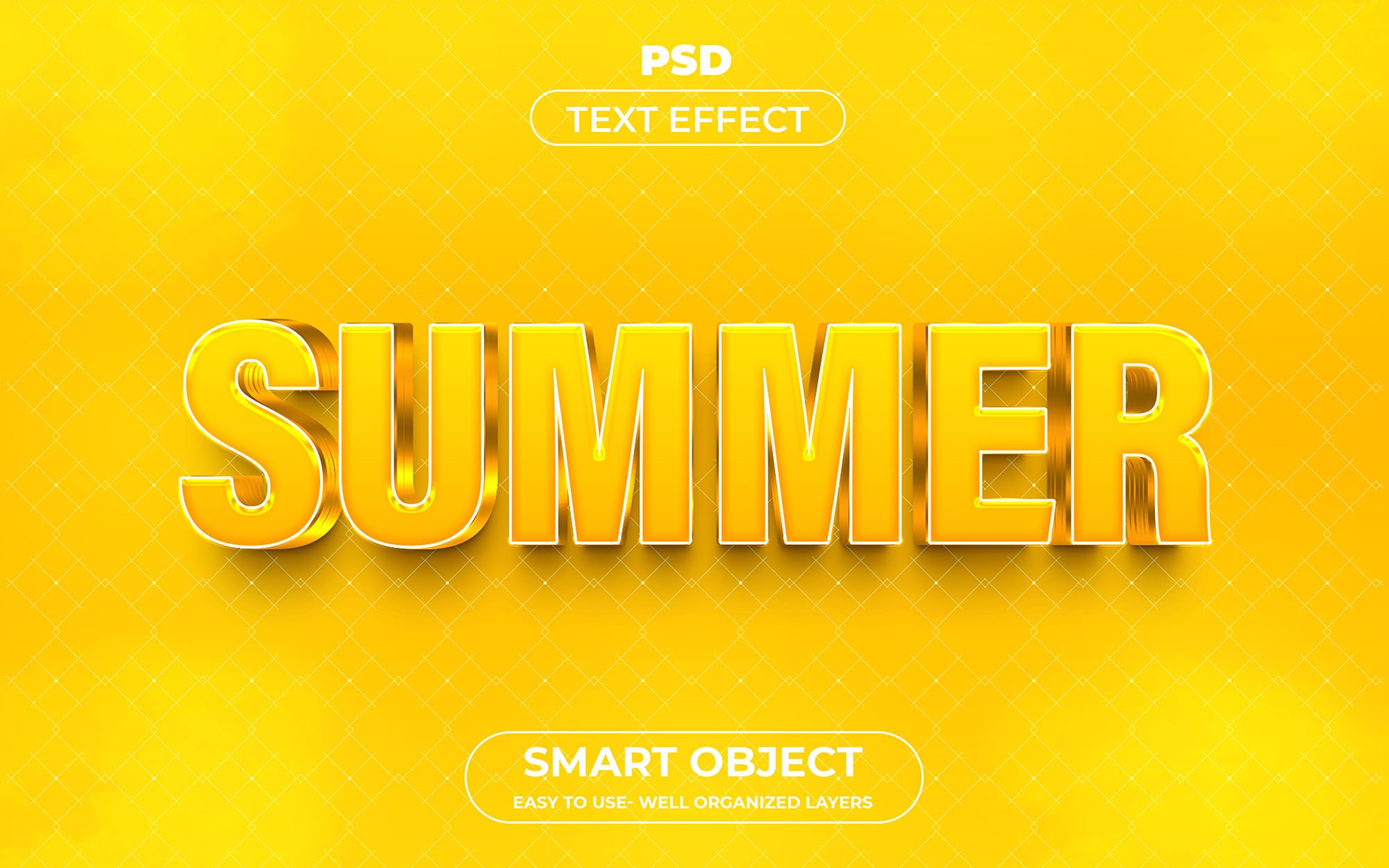 Summer 3D Editable psd Text Effect Scover image.