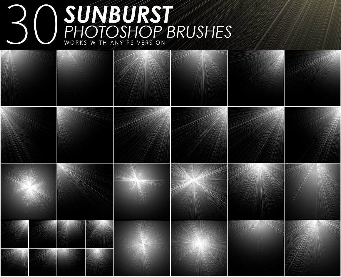 sunburst photoshop brushes 67