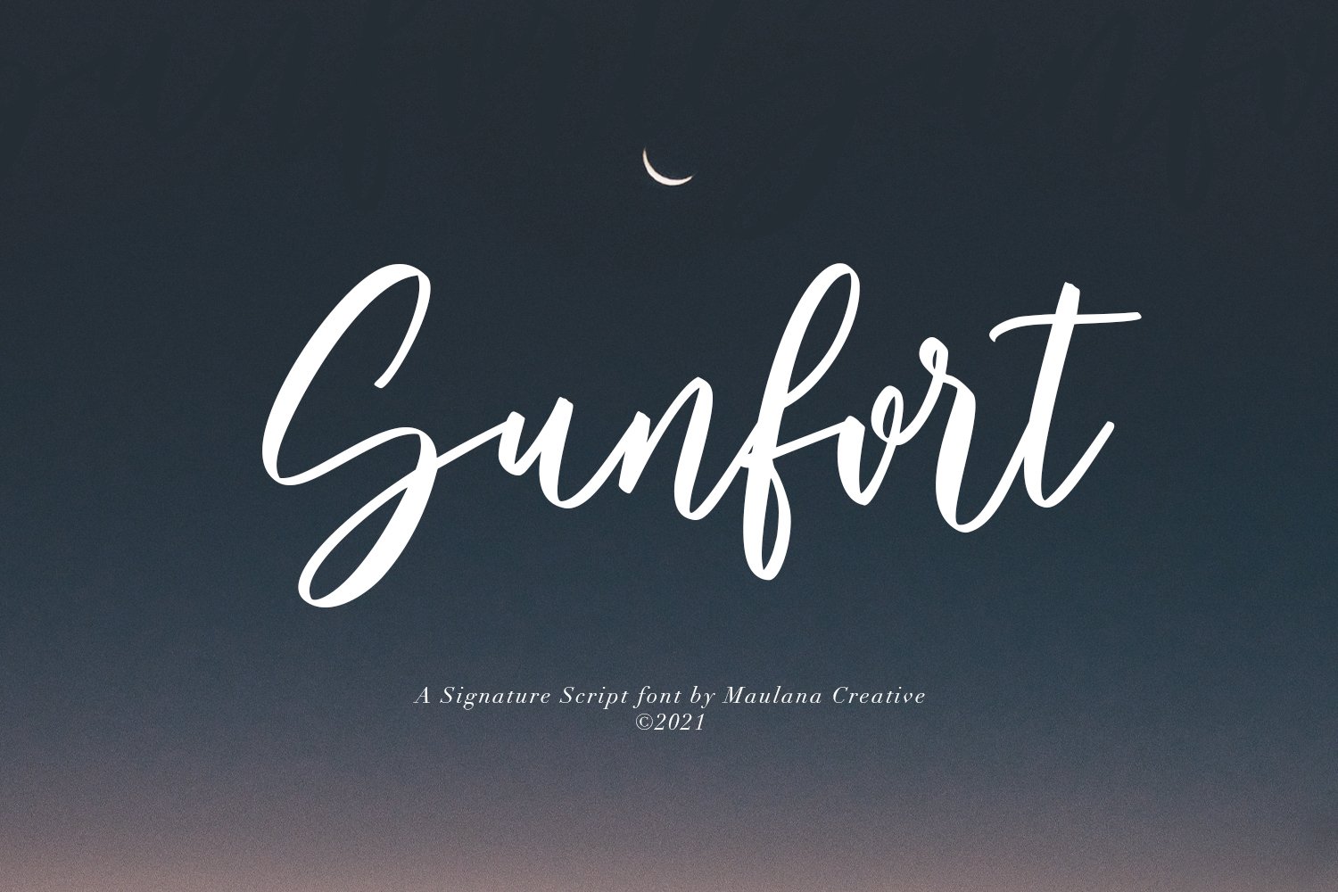 Sunfort Signature Script Font cover image.