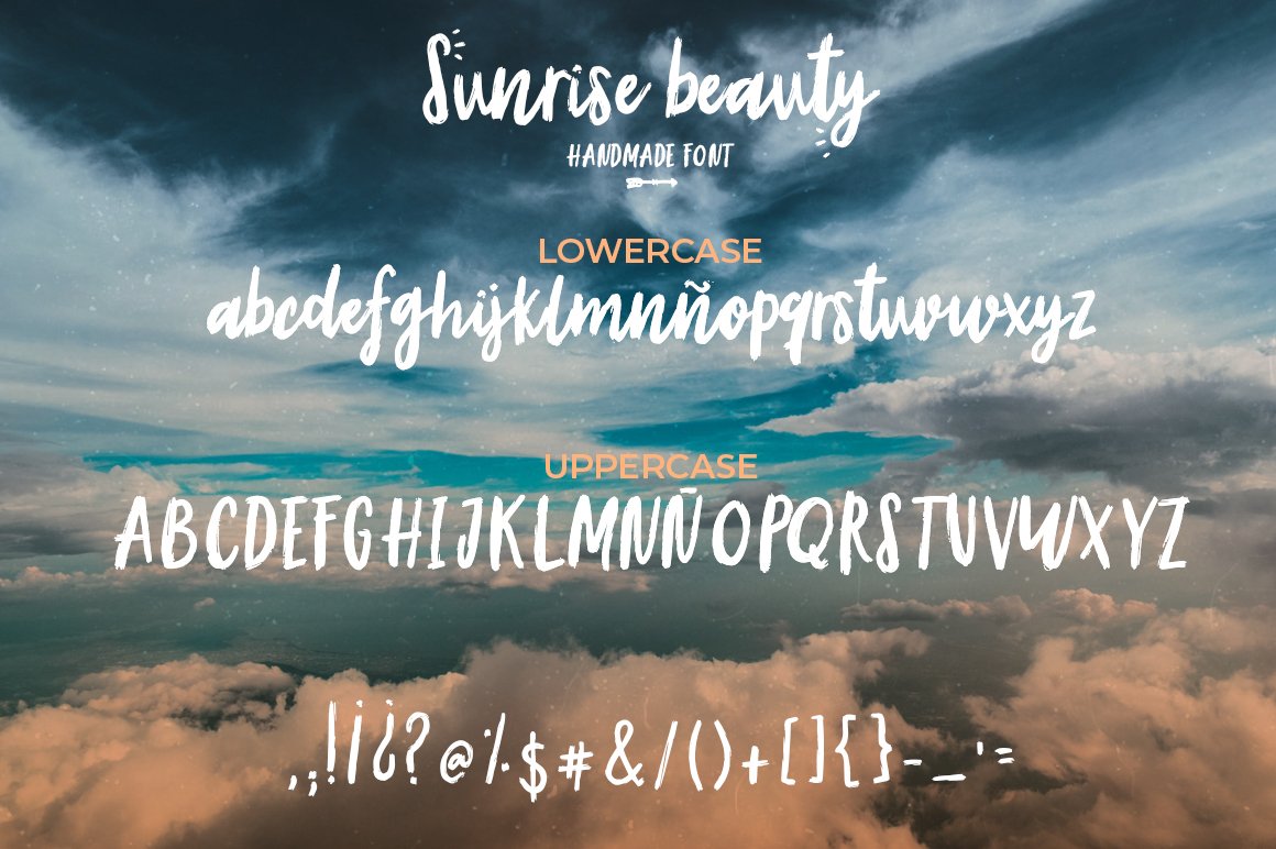 Sunrise | Handmade font + extras! preview image.
