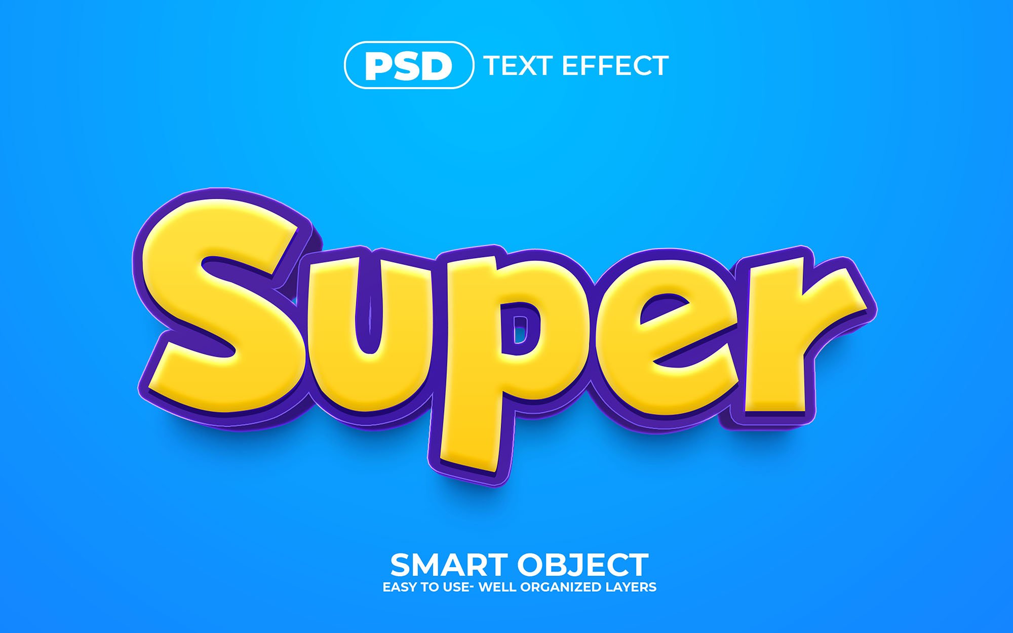 Super 3D Editable Text Effect Stylecover image.