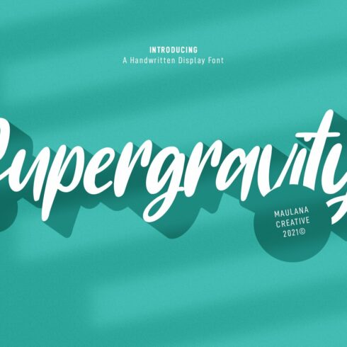 Supergravity Handwritten Font cover image.