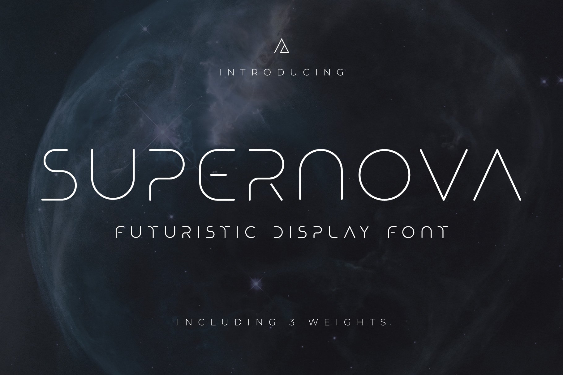 Supernova - Futuristic Display Font cover image.