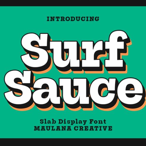 Surf Sauce Display Font cover image.