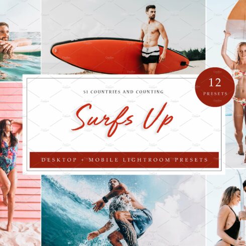 12 x Lightroom Presets, Surf Upcover image.