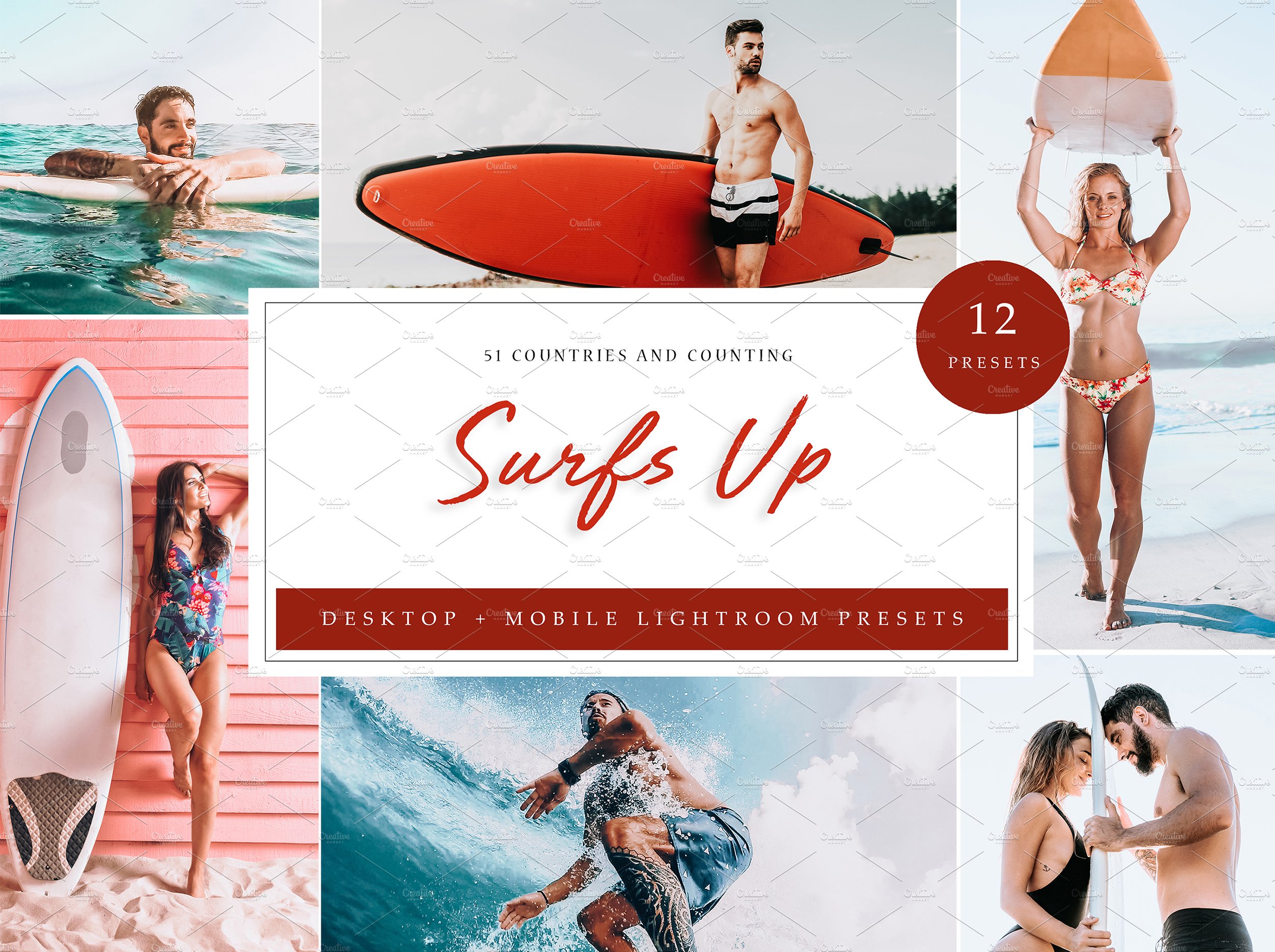 12 x Lightroom Presets, Surf Upcover image.