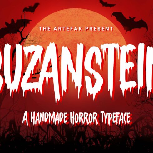 Suzanstein - Horror Font cover image.
