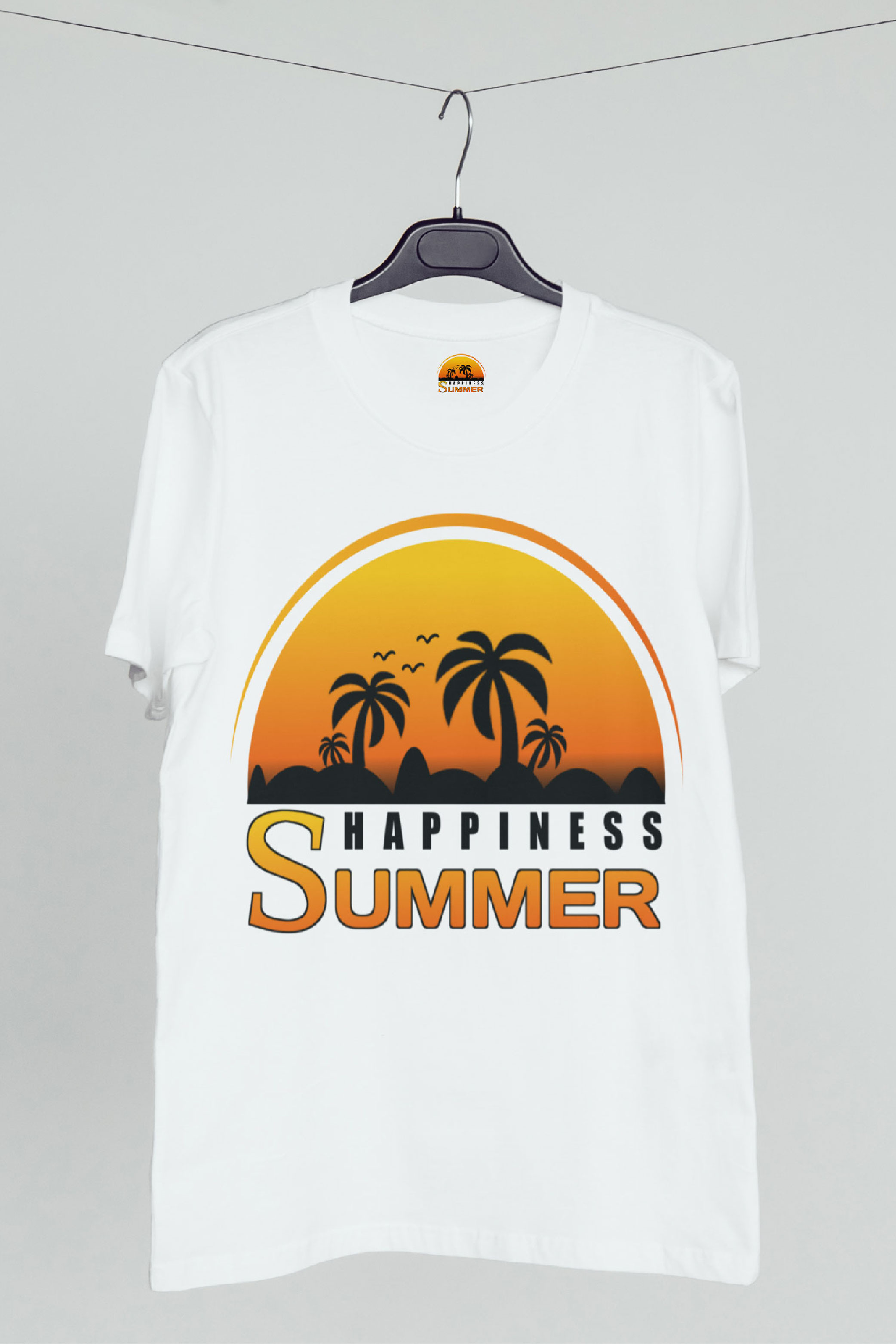 happiness summer t- shirt pinterest preview image.