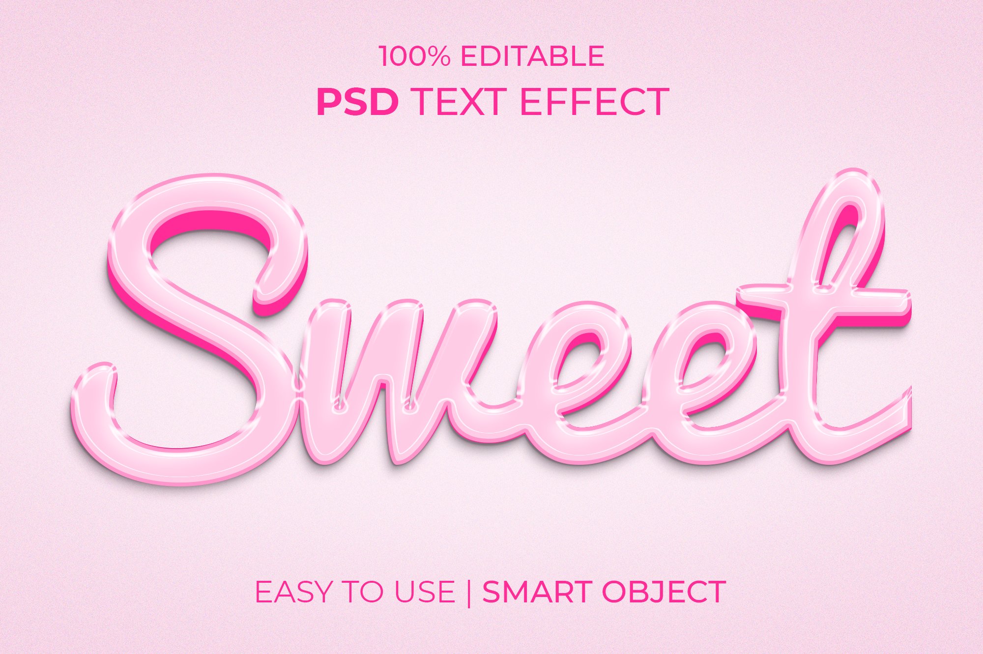 Sweet 3d text effectcover image.