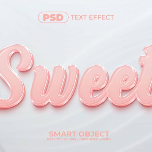 Sweet 3D Editable Text Effect Stylecover image.