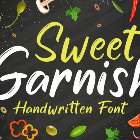 Sweet Garnish Brush Font cover image.