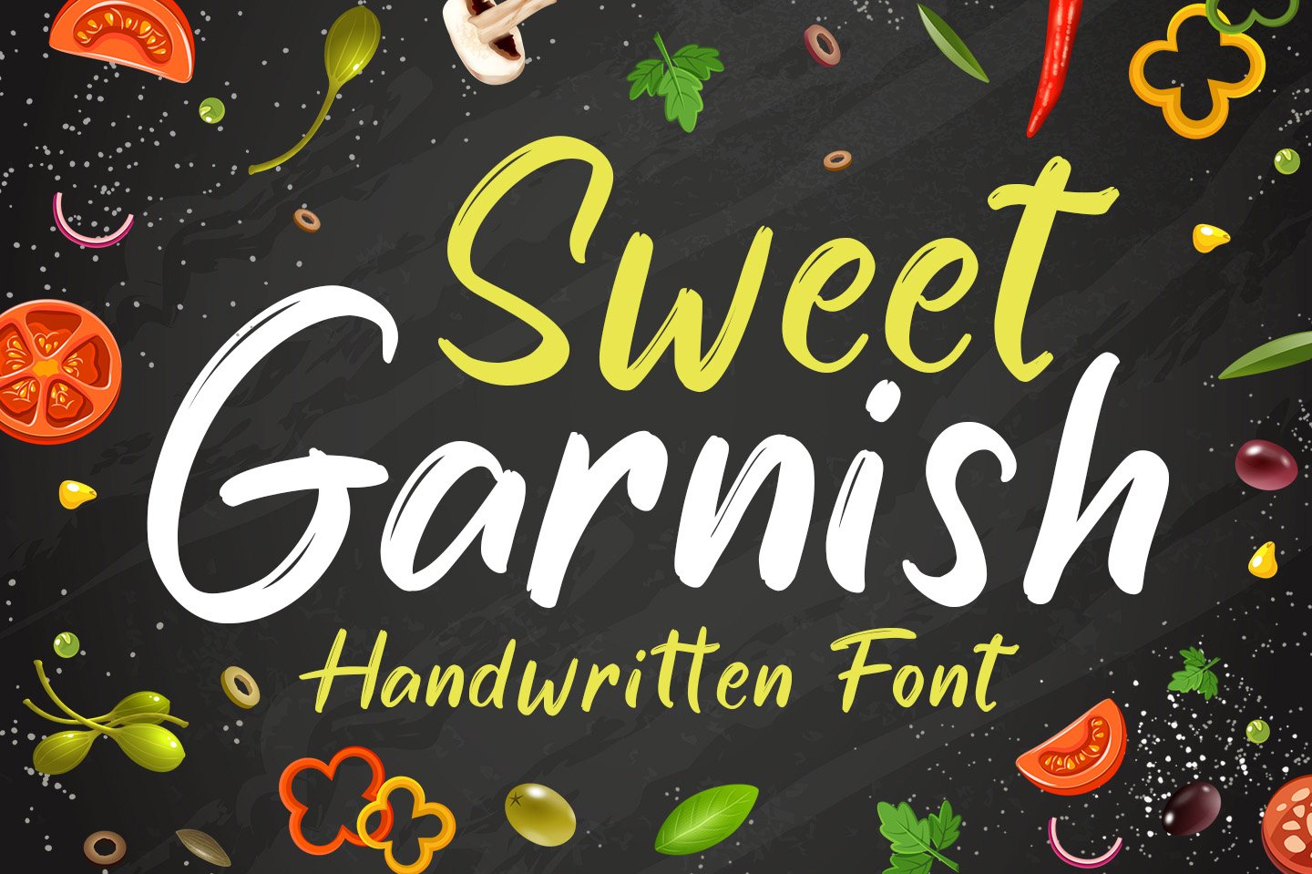 Sweet Garnish Brush Font cover image.