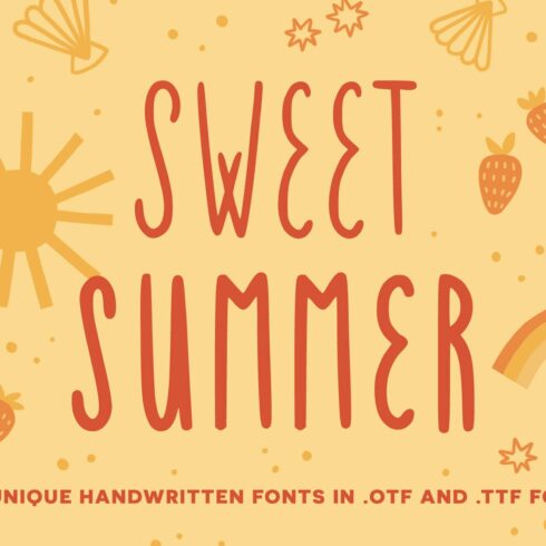 Sweet Summer handwritten fonts cover image.