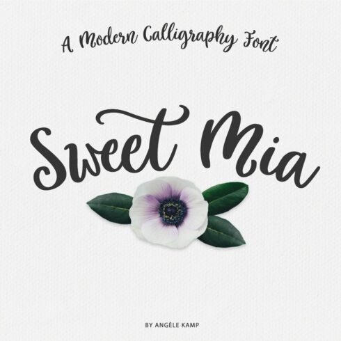 Sweet Mia modern calligraphy font cover image.