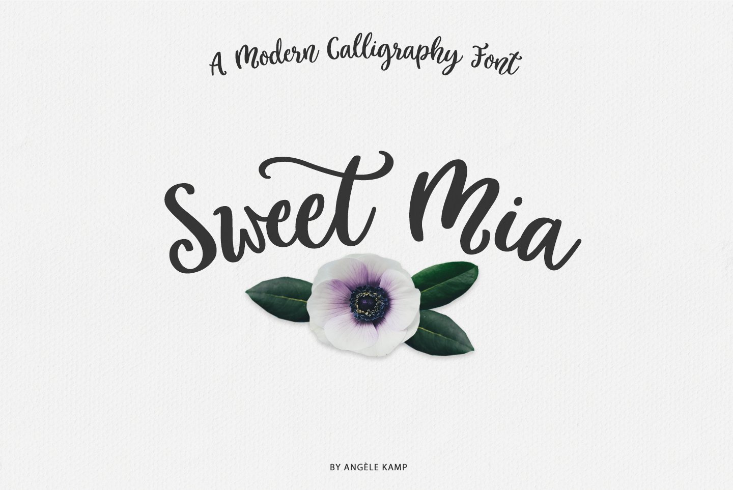Sweet Mia modern calligraphy font cover image.