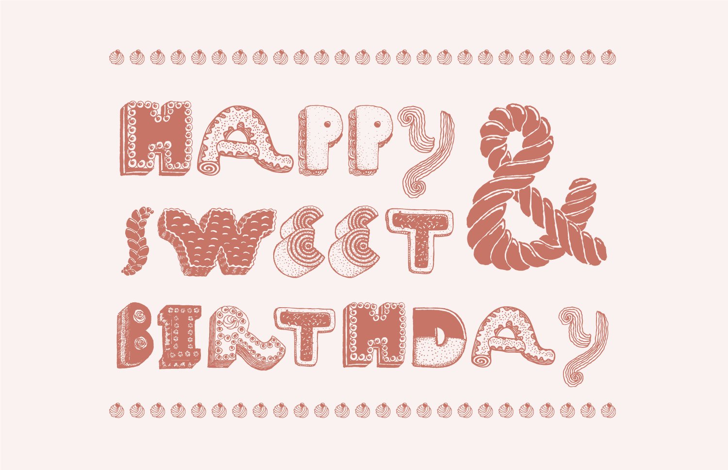 Sweets font preview image.