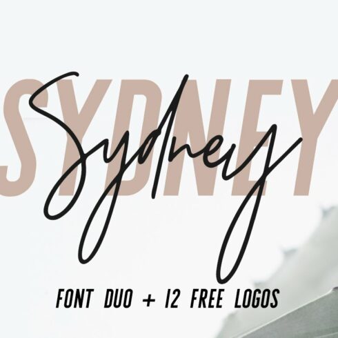 Sydney | Font Duo + 12 Free Logos cover image.