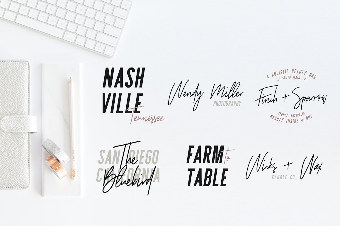 Sydney | Font Duo + 12 Free Logos preview image.