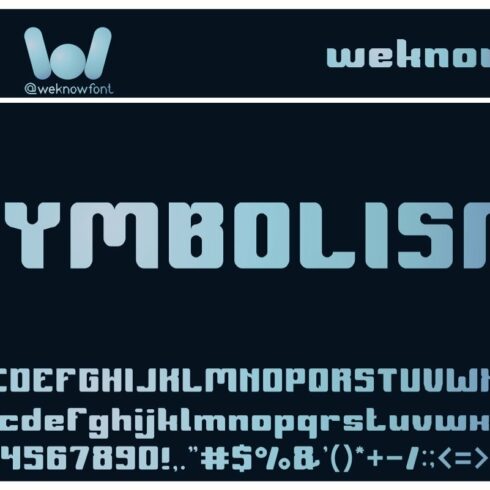 Symbolism font cover image.