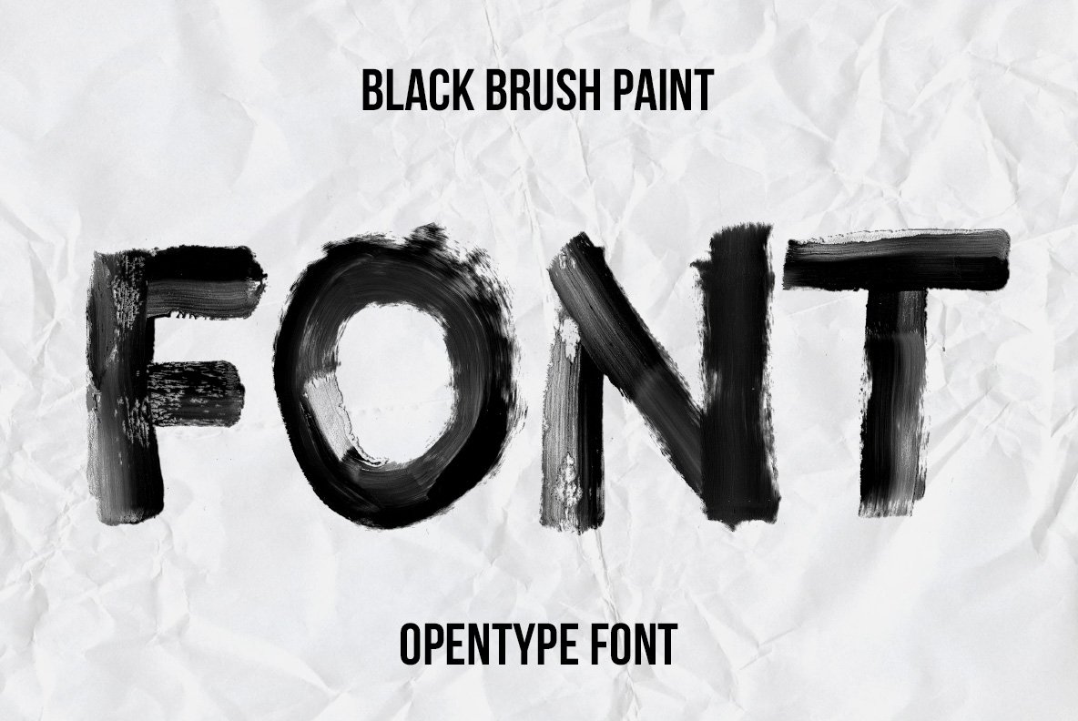 Black Brush Paint Font cover image.