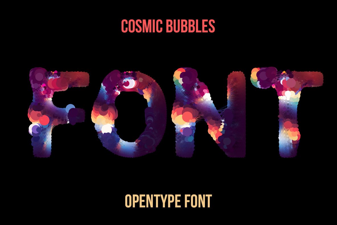 Cosmic Bubbles Font cover image.
