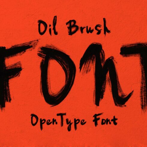 Oil Brush Font cover image.