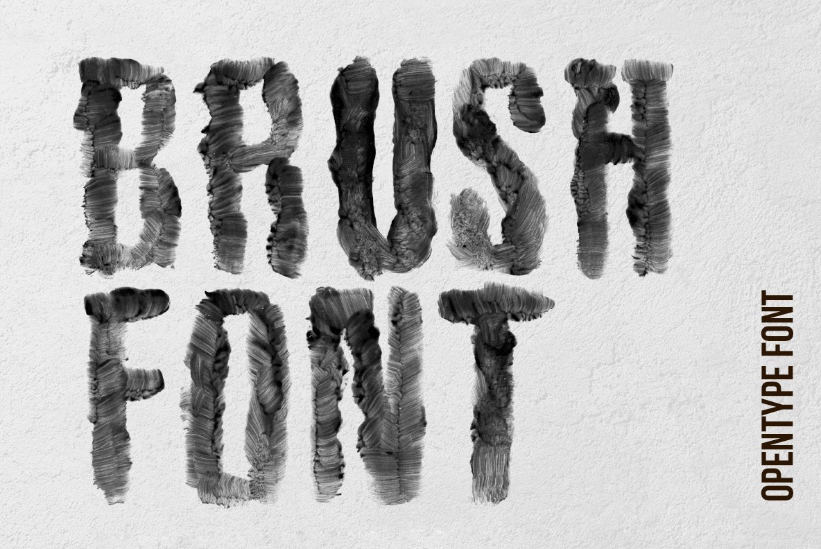 Black Brush Font cover image.