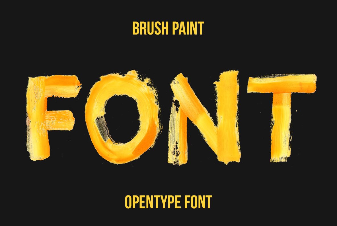 Brush Paint Font cover image.