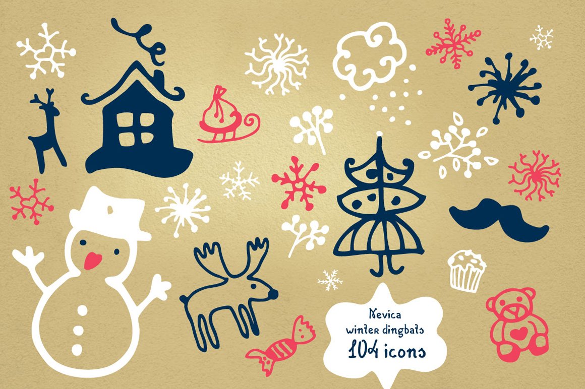 Nevica - winter icons preview image.