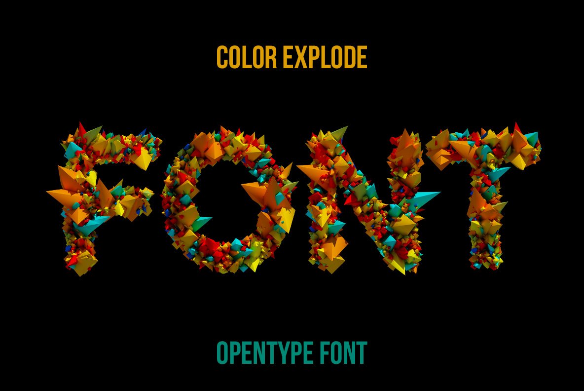 Color Explode Font cover image.