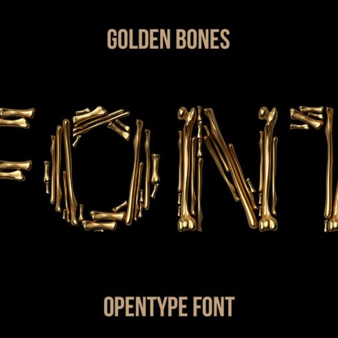 Golden Bones Font cover image.