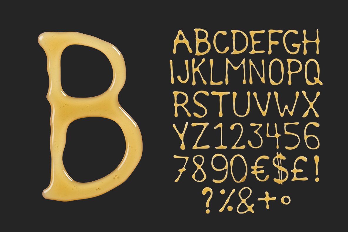 Honey-Be Font preview image.