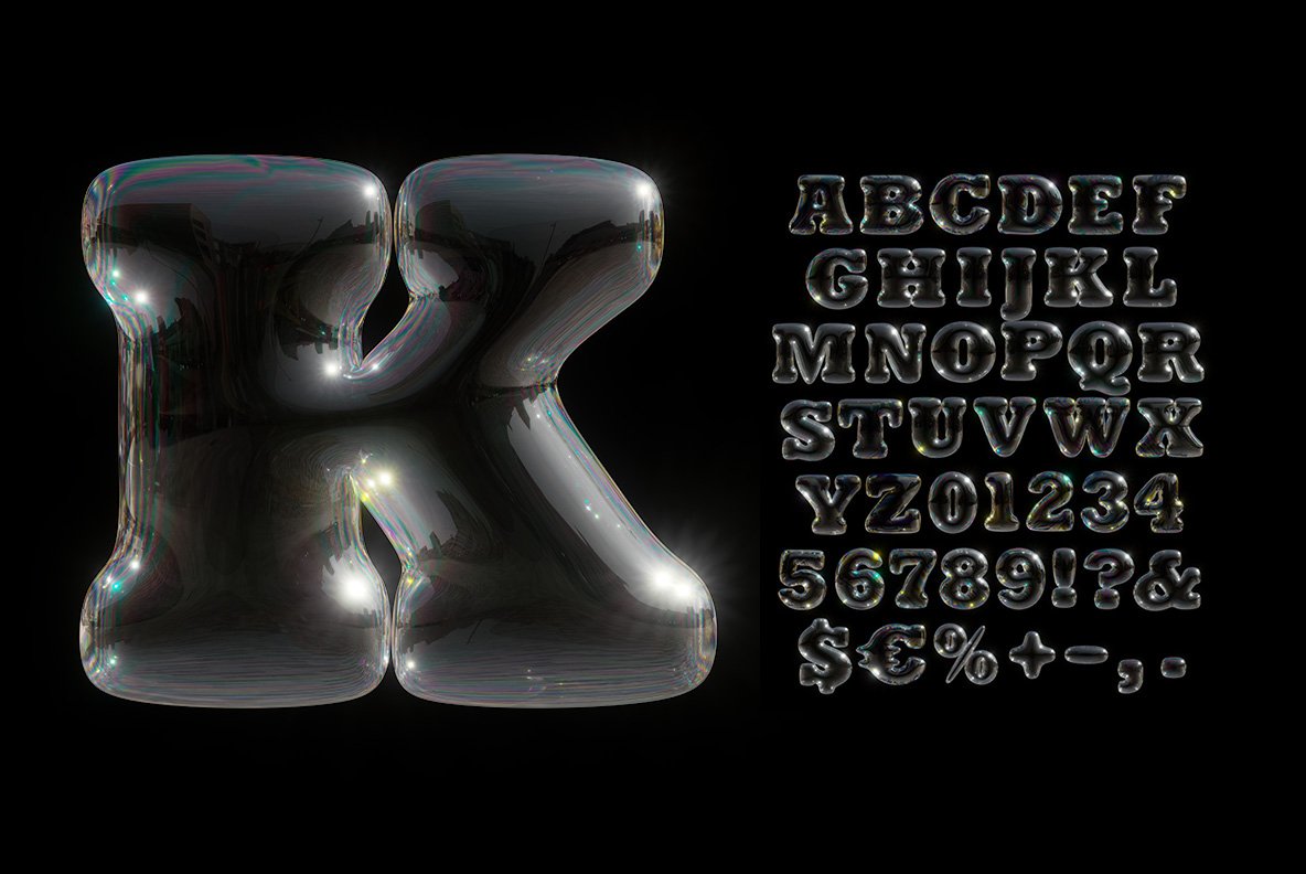 Bubbles Font preview image.