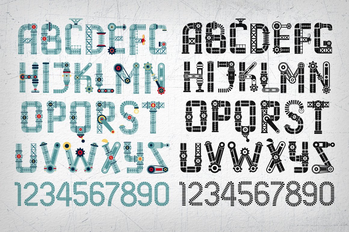 Steampunk font - IndustryMania preview image.