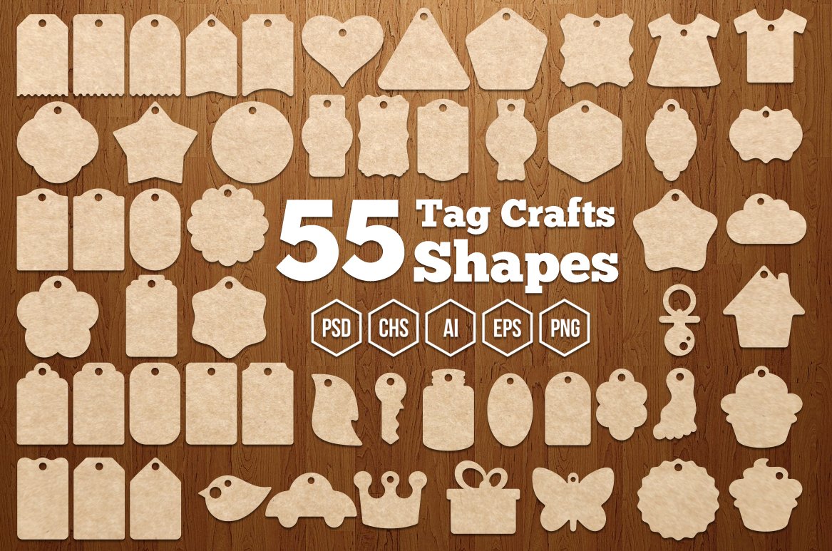 55 Tag Crafts Shapescover image.