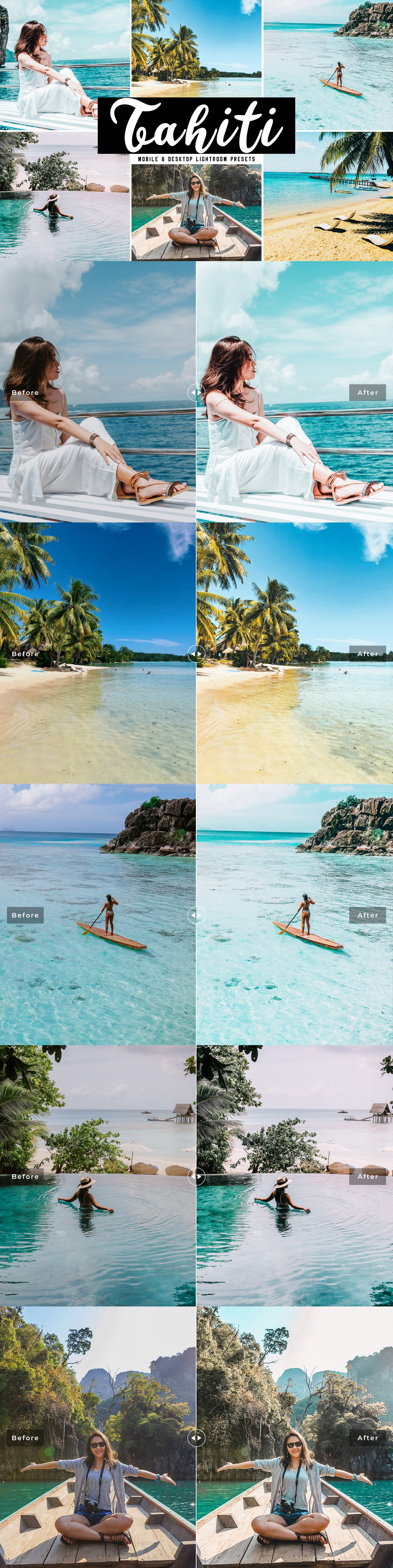 Tahiti Lightroom Presets Packcover image.